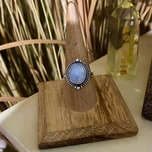 Moonstone Sterling Silver Ring Size 6